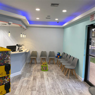 Waiting area of LUV Pediatric Dentistry